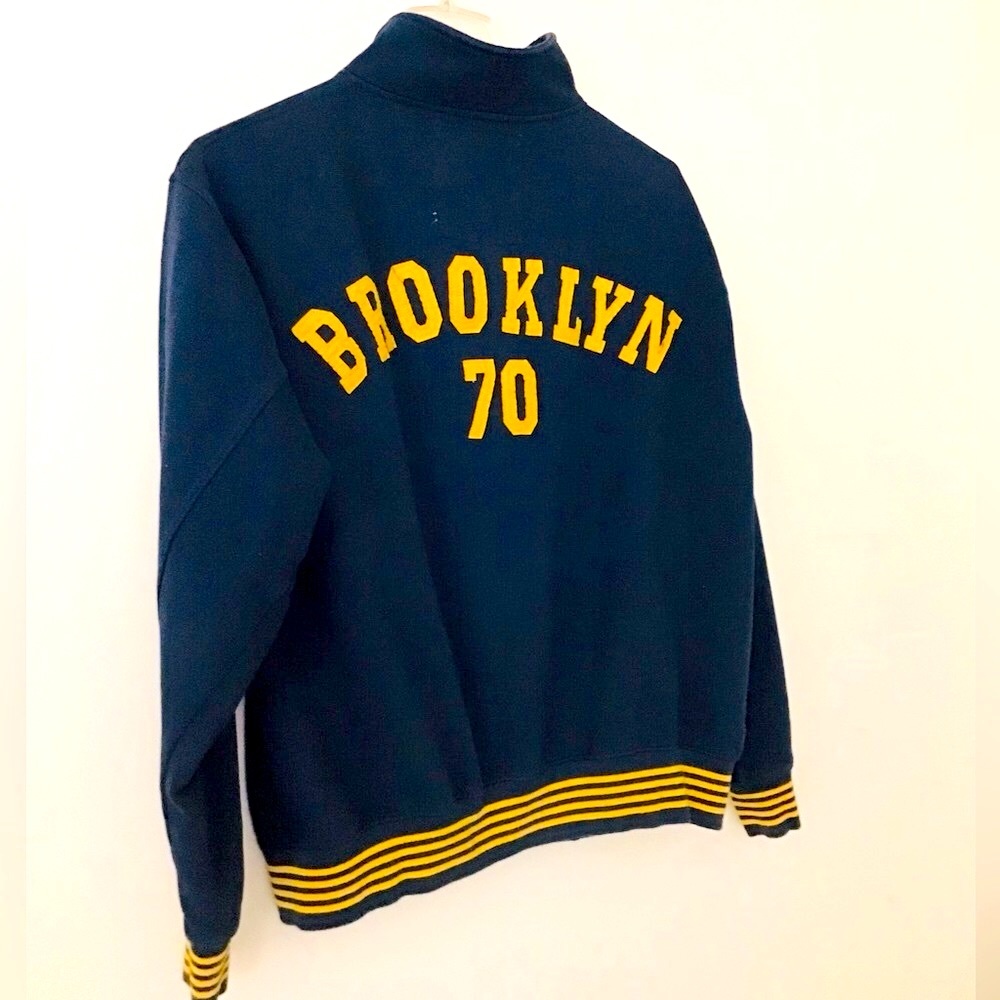 VINTAGE Brooklyn Express Blue & Gold Varsity Jacket